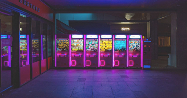 Toy vending machines are very popular in shopping malls